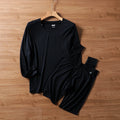 Ultra-Thin Self-Heating High-Elasticity Couples Thermal Underwear Set Warm Long-Sleeve Crew Neck Design for Men And Women