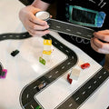 Cartoon Style Reusable Road Stickers, Black Polyurethane Road Tape, Suitable for Party Racing Decoration