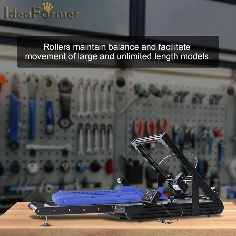IdeaFormer IR3 Conveyor Belt 3D Printer with Extended Roller, 250×250×∞mm IR3 V2 Infinite Z Axis Belt 3D Printer