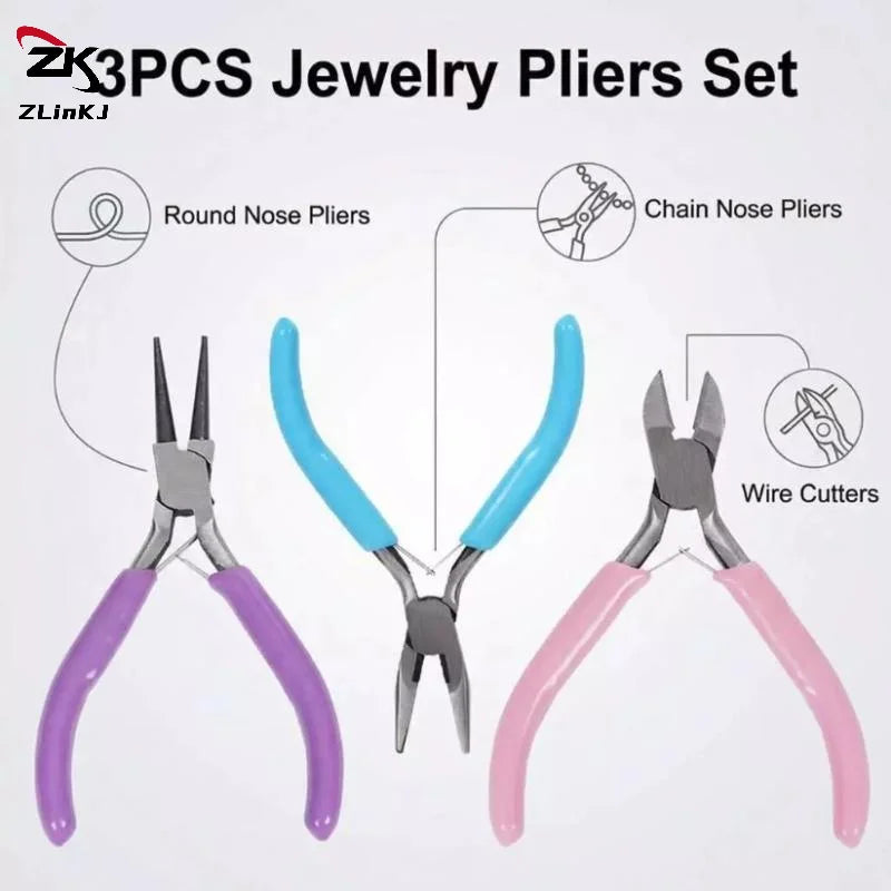 Jewelry Pliers Tool Set Making For DIY Bracelet Jewelery Supplies Handmade Repair - Visuel 4 | SAMAG