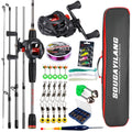 Sougayilang Baitcasting Fishing Rod and Reel Full Kit | SAMAG