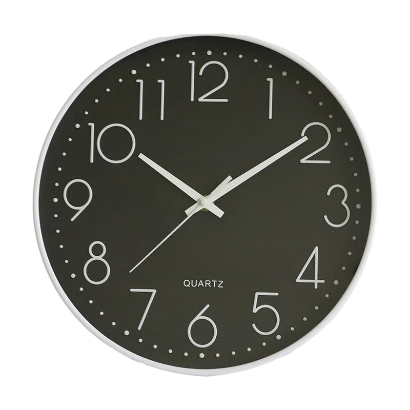 12 Inches Wall Clock Modern Design Nordic Wood Living Room Silent Clock Mechanism Bedroom Kitchen Office Brief Clocks Mechanism