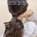 5/6pcs Soft Satin Elastic Scrunchies Set Women Girls Simple Ponytail Holders Imitation Silk Hair Ties Ropes