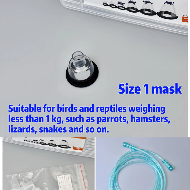 Animal anesthesia oxygen mask, universal nebulization oxygen mask for dogs and cats, animal anesthesia respiratory mask