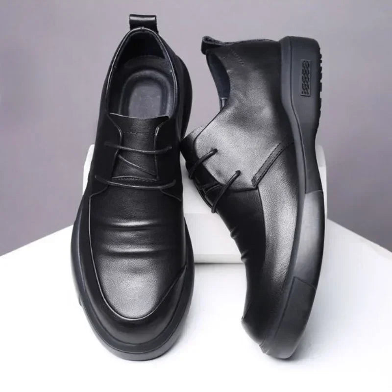 Dress Shoes Man Cowhide Casual Business Social Shoe for Men Black Cheap Liquidation Clearance Official Elegant and Classic Suit