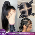 Long Silky Straight Real Full Lace Frontal Wig Human Hair Brazilian Remy Invisible Strap 360 Full Hd Transparent Lace Front Wigs