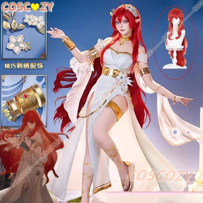 Honkai Star Rail Tribios Cosplay Costume Red Wig Holy | SAMAG