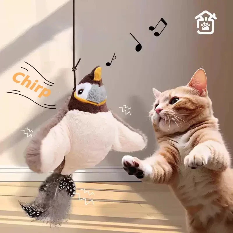 New Cat Interactive Ball Toy Automatic Rolling Ball Faux Tail Rechargeable Smart Pet Electric Toy Dog Cat Training Imitate Mouse