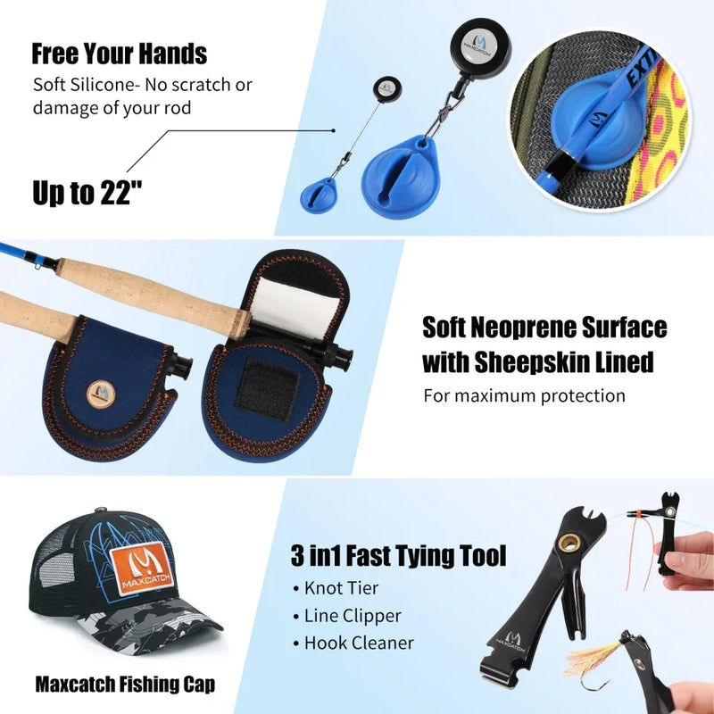 MAXCATCH Extreme-X 3-8WT 8ft4-9ft Fast Action Fly Fishing | SAMAG
