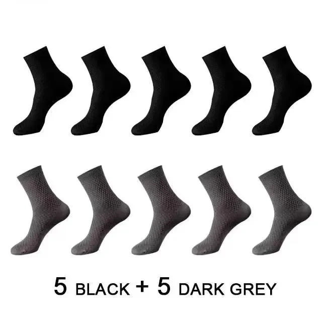 10Pairs/Lot Men's Bamboo Socks Comfortable Breathable | SAMAG