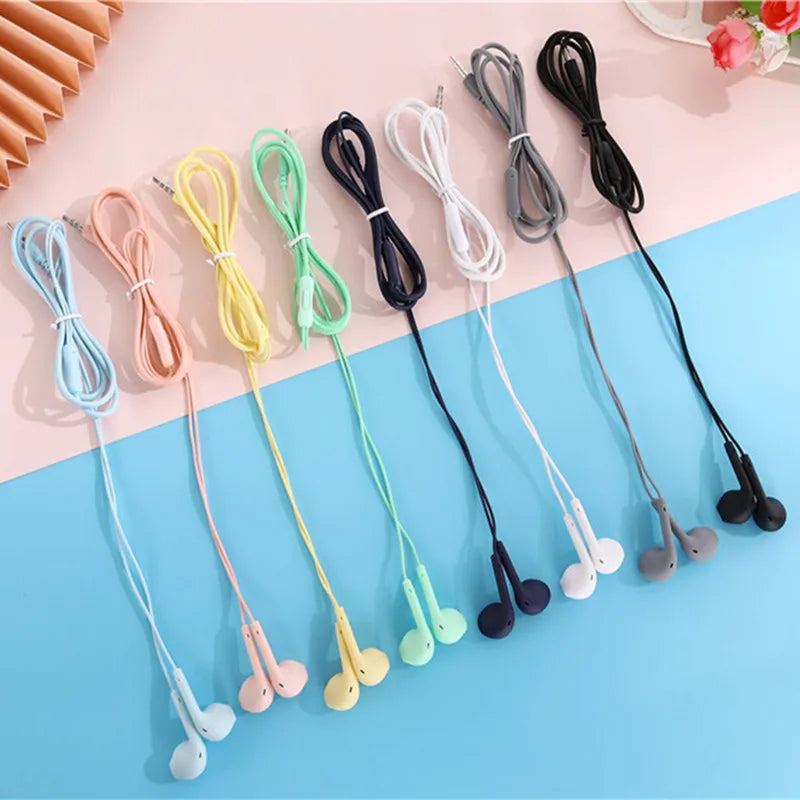 Multi-function 3.5MM Wired Earphones Headphones in Ear With Mic Sports Music Earduds Handfree Headsets For Xiaomi Samsung Huawei