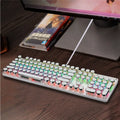 Steam Punk HJK920 Mechanical Wired Keyboard with Plated Keycaps Qing Axis for Esports Gaming - Durable Gaming Keyboard
