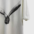 HKSH Spring Summer New Men's RO Style Round Collar Printed T-shirt Oversized Chic Cotton Chic Top American Loose Y2K Tees HK4638