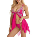Sexy Women Lingerie Mesh Lace Nightie Nightgown Sleeveless Sling Nightwear Babydolls Dress Sexy Nightdress Exotic Sleepwear