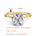 SDOOU Elegant 14K Gold Filled Six Claw Solitaire Moissanite Ring 1/2/3ct D VVS1 Round Cut  Everyday Wear Jewelry Gift for Women