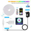 Tuya WiFi Smart WS2811 RGBIC LED Neon Light 12V 24V Waterproof Flexible LED Strip Light Bluetooth LED Tape Ribbon Bedroom Decor