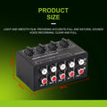 4-Channel Small Audio Mixer Stereo Dispenser Headphone Amplifier for Live Studio DJ CX400 Mini Passive Stereo Mixer RCA