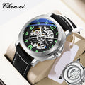 CHENXI Original Skeleton Mechanical Man Watches Luxury Men's Automatic Watch	Leather Strap Fashion Business Wristwatch Gift