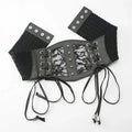 Ladies's Retro Pin Buckle Elastic Lace Corset Belts Cummerbunds Goth Punk Dress Corset Belt For Women On Shirt Dress Girdle Cors