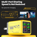 240W 4USB+2Type C Super Fast Charging Mobile Phone Charger 6 Ports USB3.0 PD3.0 EU/UK/US Charger For Iphone 17 16 Samsung POCO