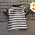 Boys Girls Stripes Sets Summer Kids Short Sleeve - View 4 | SAMAG