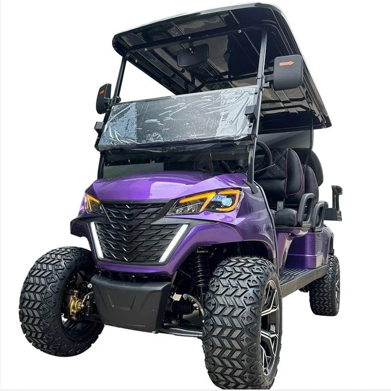 4 Wheel New Design Street Legal 4 Seater 72V Lithium Battery Golf Carts New Arrival Golf Carts 5KW AC Motor Electric Golf Carts