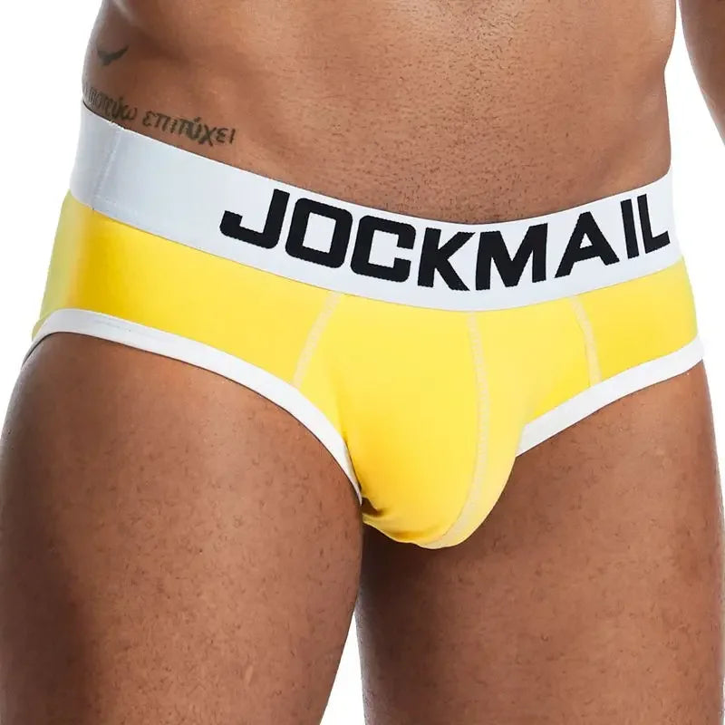 JOCKMAIL Brand Mens Bikini Underwear Cotton Classic Basics Sexy Men Briefs U Convex Calzoncillos Hombre Cueca Gay Men Panties