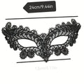 1PCS,Masquerade Black Lace Half-Face Mask for Women HalloweencosParty White Cute Eye Mask Veil