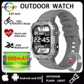 2026 New Men Smart Watch HD Bluetooth Call Sleep Heart Rate Health Monitoring Outdoor LED Flashlight Waterproof Sports Smartwatc