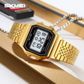 SKMEI 2465 Luxury Men's Digital Watch Waterproof Stainless Steel Electronic Men's Watch LED Display Sport Clock Reloj Hombre