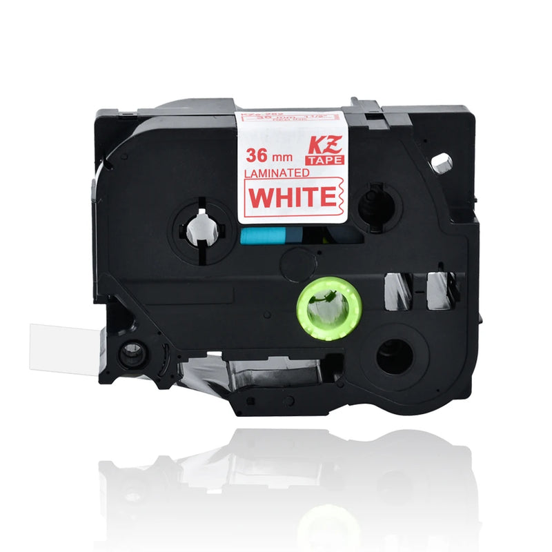 1PCS 36mm black on white tze261 compatible brother p touch printer laminated label tape tze-161 tze661 tz-M961 tze-461