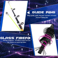 Sougayilang Telescopic Fishing Rod Reel Set 1.8m Fiberglass Spinning Rod and 5.2:1Gear Ratio Reel for Saltwater Freshwater Pesca