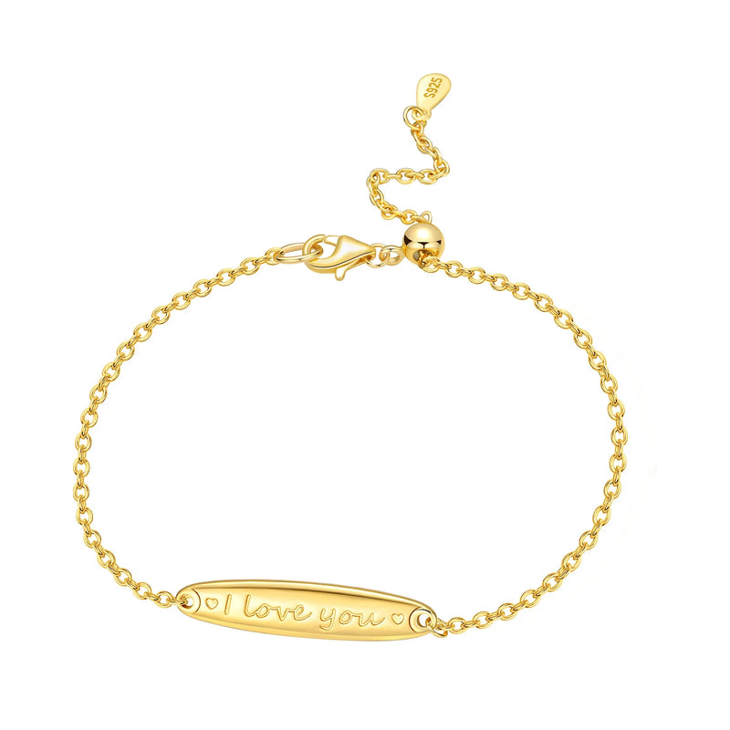 Original 925 Sterling Silver Zirconia Tennis Chain Bracelet for Women Adjustable Gold Color Hot Sale Ideal Birthday Party Gifts