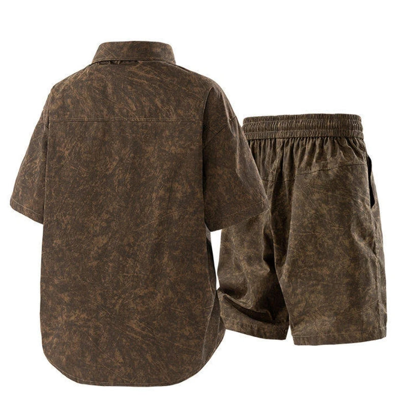 Men's Summer Casual Versatile Fashionable Cool Short - Sleeved Shirt And Set Trendy Business Outfit - View 3 | SAMAG