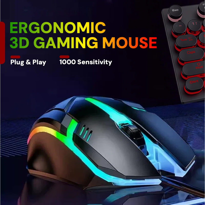 Gaming Keyboard Mouse Headset Combo Wired 3.5mm Red Gaming Headphones Set for PC Laptop PS4 Xbox Gaming Setup Back to School Student Gamer Gift