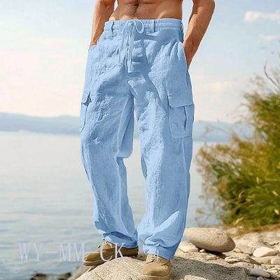 European And American Men's Cotton And Linen Trousers | SAMAG