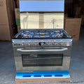 Stainless Steel Gas burner Oven Combo 4 5 6 Heads Gas Stove Gas Furnace Household Freestanding Cooker