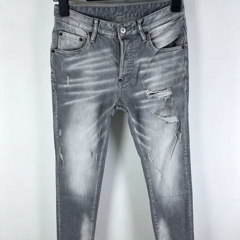 6060 Four Seasons New Men's Washed Ripped Patch Old | SAMAG