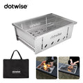 304 Stainless Steel 2 Unit Barbecue Grill Portable Outdoor Stove IGT Table Stove Folding Firewood Stove Barbecue Camping Stove