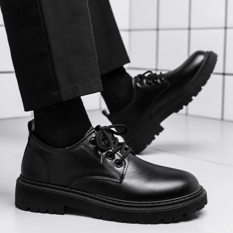 Business Office Formal Wear Casual Lace Up Men's Shoes Spring and Autumn Fashion New Breathable Anti Slip Men's Shoes 2026