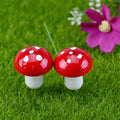 50 Pc Mini Red Mushroom Garden Dotted Small Potted DIY Toy House Landscape Bonsai Plant Garden Decoration Wholesale Ornament
