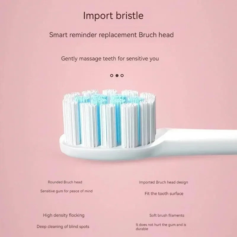 Electric Ultrasonic Toothbrush with Six Speed Modes Soft Bristles USB Charging Waterproof Adult Tooth Cleaner for Home