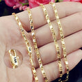 Exquisite Fashion 18K Gold Filled Necklace For Women Men Size 16-30 Inch Chain Necklaces Versatile Elegant and Perfect Jewelry