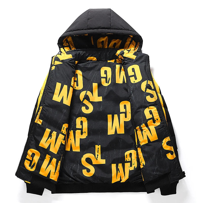 DIMUSI Winter Men Padding Jacket Fashion Male Thicken Down Thermal Parkas Casual Outwear Windbreaker Hooded Coats Man Clothing
