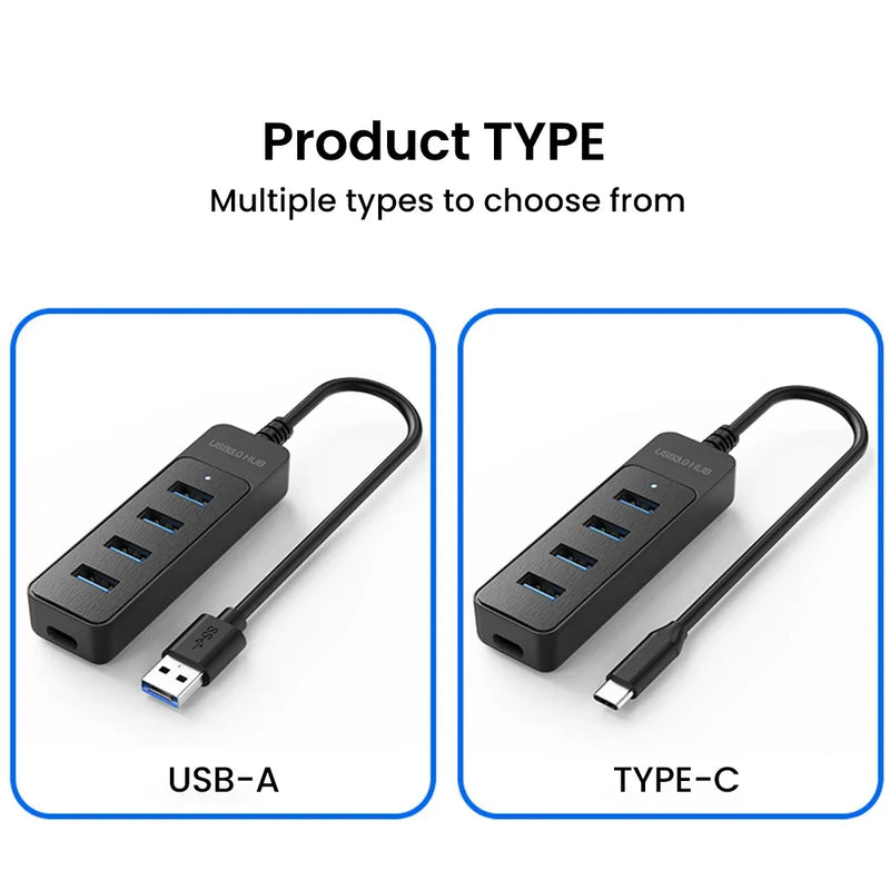 USB 3.0 Power Adapter 4-Port Multi-Function USB Hub USB 2.0 Type-C Hub Multi-Function Expansion Accessory
