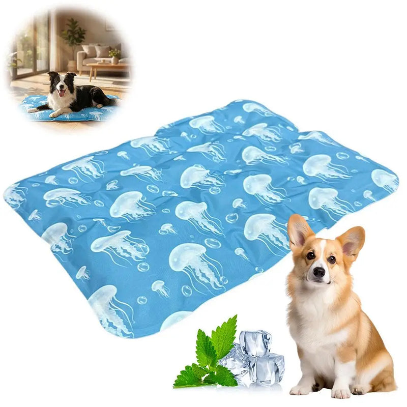 Pet Cooling Mat for Dogs and Cats, Self-Cooling Ice Silk Pad, Breathable Summer Kennel Bed for Pets, Comfortable Cooling Bed