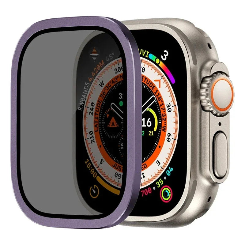 HD/privacy Anti-Scratch Screen Protectorfor Apple Watch Ultra 2 49mm Aluminium Alloy Case+Tempered Glass iWatch Ultra 49mm Film