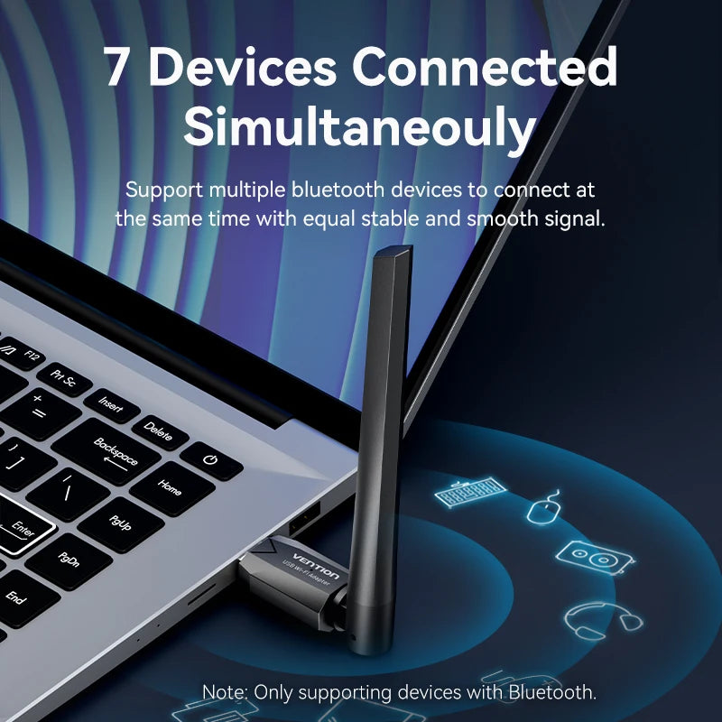 Vention WiFi Adapter AC650 WiFi5 5G&2.4G USB Card Dongle for PC Desktop Laptop Antenna Ethernet Network - Visuel 5 | SAMAG