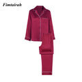 19MM 6A Silk Pajamas For Women's Summer Long sleeved Pants Women Sleapwear pj Nightwear  2pieces 100% mulberry Silk suit