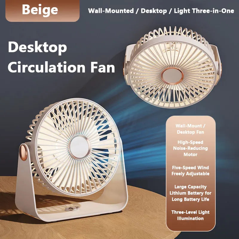 Lenovo USB Rechargeable Table Fan Portable Small Fan for Student Dormitory Computer Summer Gadget Home Desk Office Cooling Fan